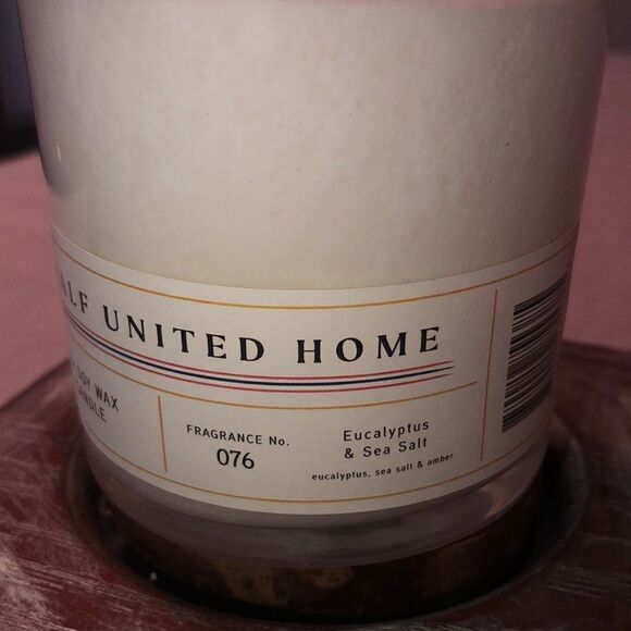 Half United Home Eucalyptus & Sea Salt Fragrance Soy Wax Candle - Picture 6 of 6